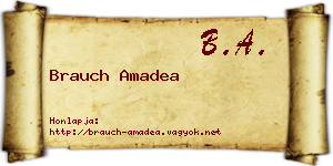 Brauch Amadea névjegykártya